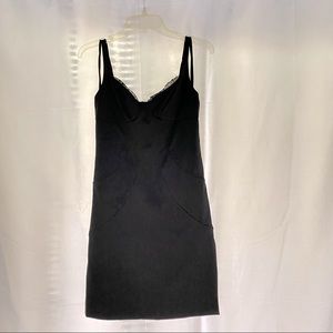Black satin/silk like cocktail dress